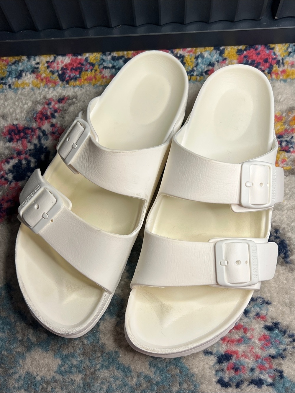 Birkenstock Eva Arizona White Slides Sandals Size 40 Women’s 9 Men’s 7